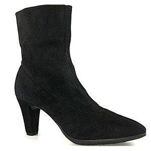 Nurture | Black Suede Panelli Sock Boots Sz 10 M